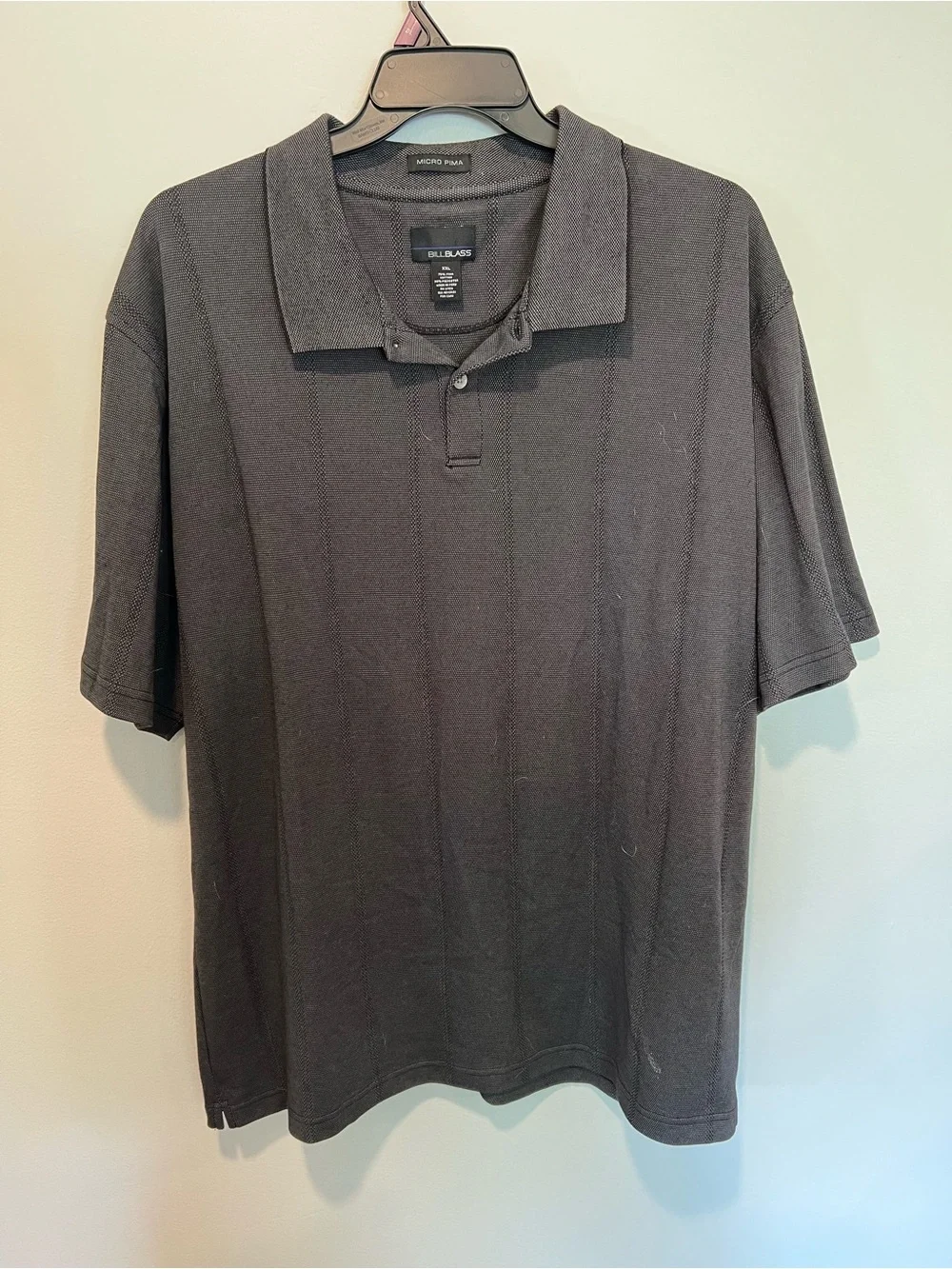 Bill Blass Micro Pima Cotton Gray Polo Shirt Men’s XXL